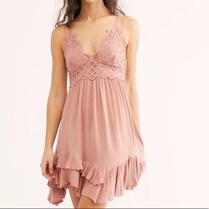 Pink Free People Dress - FP One Adella Slip